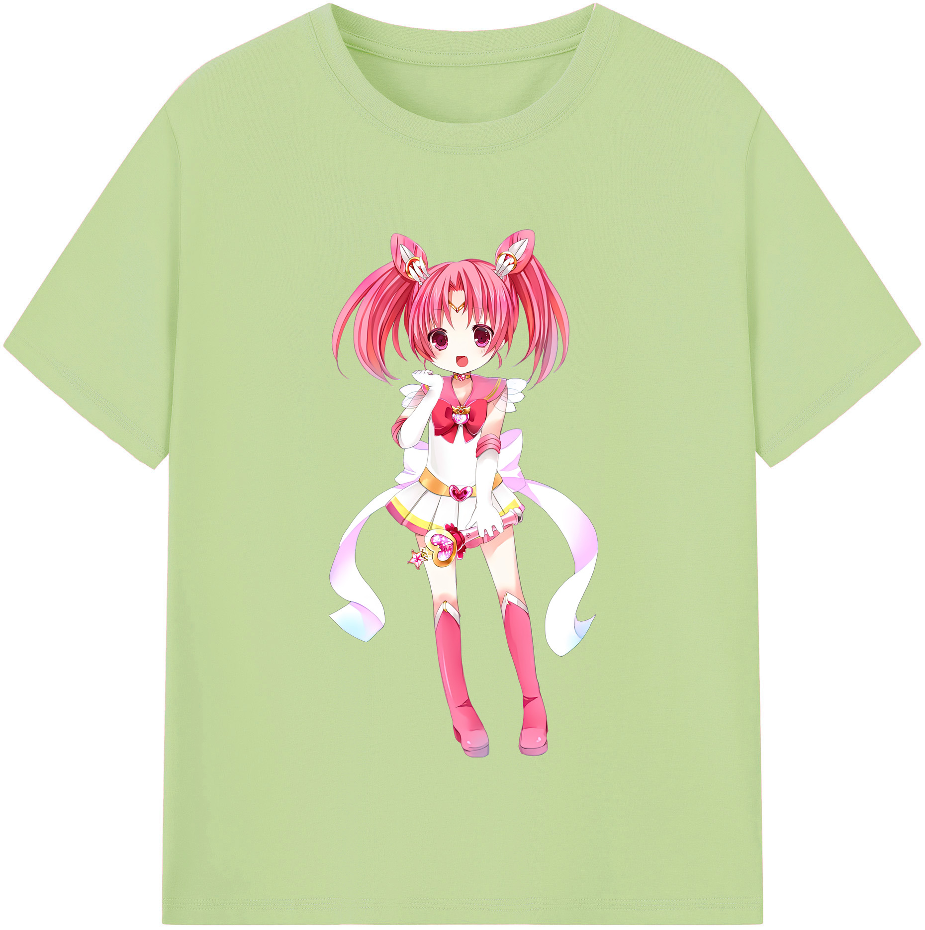 （画像用） 美少女戦士セーラームーン ちびうさ Sailor Moon Chibiusa Tsukino Usagi Small Lady Serenity 綿100％半袖Tシャツ（フロントプリント）